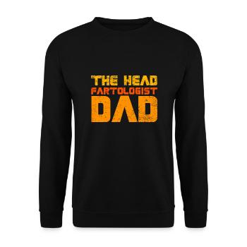 The Head Fartologist Dad - Unisex Sweatshirt - black - Front - Alina (178cm) & Michal (187cm)