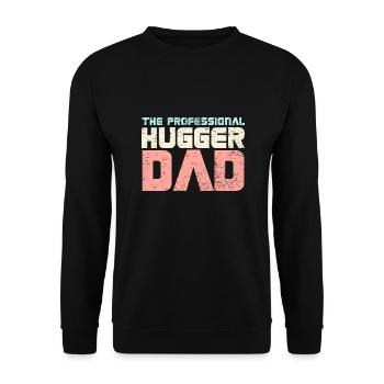 The Professional Hugger Dad - Unisex Pullover - Schwarz - Vorne - Alina (178cm) & Michal (187cm)