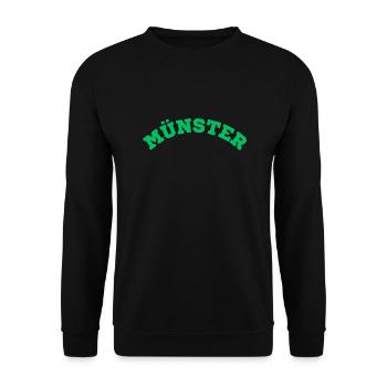 Münster - Unisex Pullover - Schwarz - Vorne - Alina (178cm) & Michal (187cm)