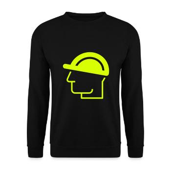 Construction Manager Helm Construction Site Construction Worker Construction - Unisex Sweatshirt - black - Front - Alina (178cm) & Michal (187cm)