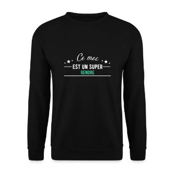 Un super Gendre cadeau - Sweat-shirt Unisexe - noir - Devant - Alina (178cm) & Michal (187cm)