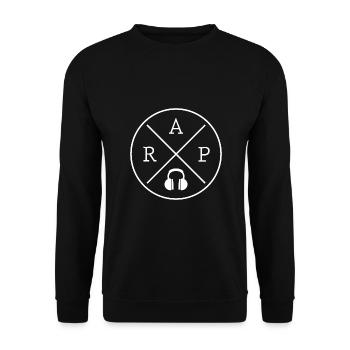 Rap Hip Hop Musik - Unisex Pullover - Schwarz - Vorne - Alina (178cm) & Michal (187cm)