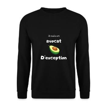 Je suis un avocat d'exception ! cadeau humour - Sweat-shirt Unisexe - noir - Devant - Alina (178cm) & Michal (187cm)