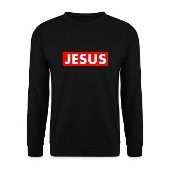 Jesus - Sweat-shirt Unisexe - noir - Devant - Alina (178cm) & Michal (187cm)