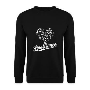 Danse en ligne Danser avec l’amour et le cœur - Sweat-shirt Unisexe - noir - Devant - Alina (178cm) & Michal (187cm)