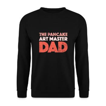 The Pancake Art Master Dad - Unisex Sweatshirt - black - Front - Alina (178cm) & Michal (187cm)