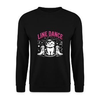 J’adore mon chat et la danse en ligne - Sweat-shirt Unisexe - noir - Devant - Alina (178cm) & Michal (187cm)