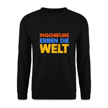Ingenieure Erben Die Welt - Unisex Pullover - Schwarz - Vorne - Alina (178cm) & Michal (187cm)