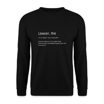 T-shirt d’avocat - Humour pour les experts juridiques - Sweat-shirt Unisexe - noir - Devant - Alina (178cm) & Michal (187cm)