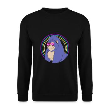 Gorilla - Unisex Pullover - Schwarz - Vorne - Alina (178cm) & Michal (187cm)