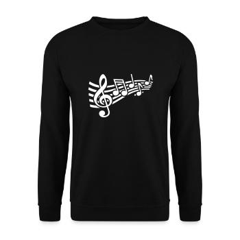 Clé de partition Musique Note Symboles musicaux - Sweat-shirt Unisexe - noir - Devant - Alina (178cm) & Michal (187cm)