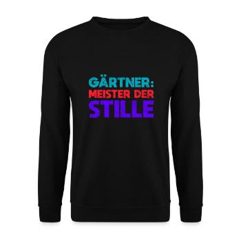 Gärtner: Meister Der Stille - Unisex Pullover - Schwarz - Vorne - Alina (178cm) & Michal (187cm)