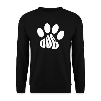 Hundepfote Textform - Unisex Pullover - Schwarz - Vorne - Alina (178cm) & Michal (187cm)