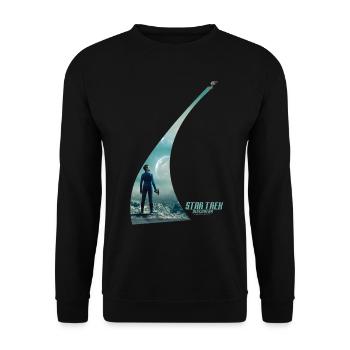 Star Trek Discovery Michael Burnham Phaser - Unisex Pullover - Schwarz - Vorne - Alina (178cm) & Michal (187cm)