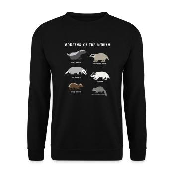 Badgers Of The World - Unisex Sweatshirt - black - Front - Alina (178cm) & Michal (187cm)