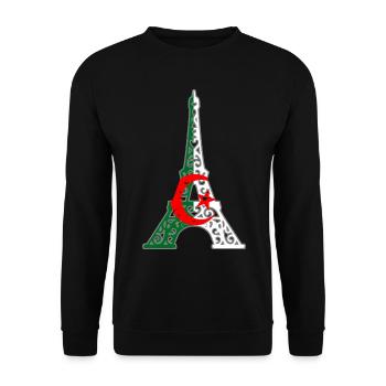 Paris Algeria - Unisex Sweatshirt - black - Front - Alina (178cm) & Michal (187cm)