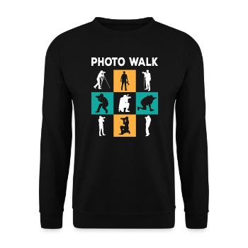 Photowalk Day - Unisex Pullover - Schwarz - Vorne - Alina (178cm) & Michal (187cm)