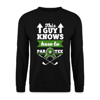 Golf t Shirt Design - Unisex Pullover - Schwarz - Vorne - Alina (178cm) & Michal (187cm)