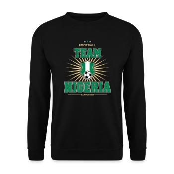Nigeria - Unisex Pullover - Schwarz - Vorne - Alina (178cm) & Michal (187cm)
