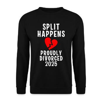 Freshly divorced saying funny divorce 2025 - Unisex Sweatshirt - black - Front - Alina (178cm) & Michal (187cm)