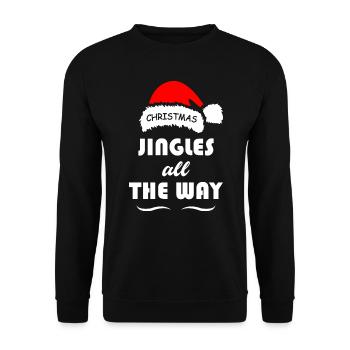 Jingles All The Way Noël - Sweat-shirt Unisexe - noir - Devant - Alina (178cm) & Michal (187cm)