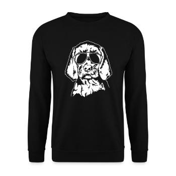 Wirehaired Vizsla Cool Funny Dog Vischel Wilsigns - Unisex Sweatshirt - black - Front - Alina (178cm) & Michal (187cm)