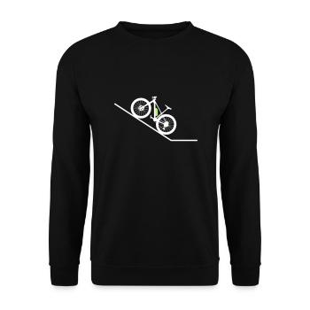 Ebike Mountainbike Ooohh EASY Designfarbe wählbar - Unisex Pullover - Schwarz - Vorne - Alina (178cm) & Michal (187cm)