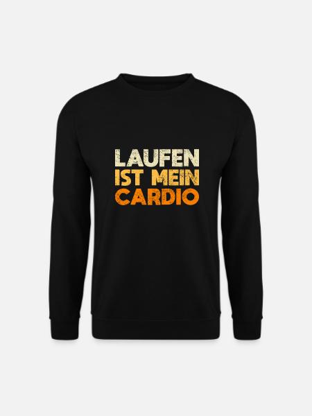 Laufen Ist Mein Cardio - Unisex Pullover - Schwarz