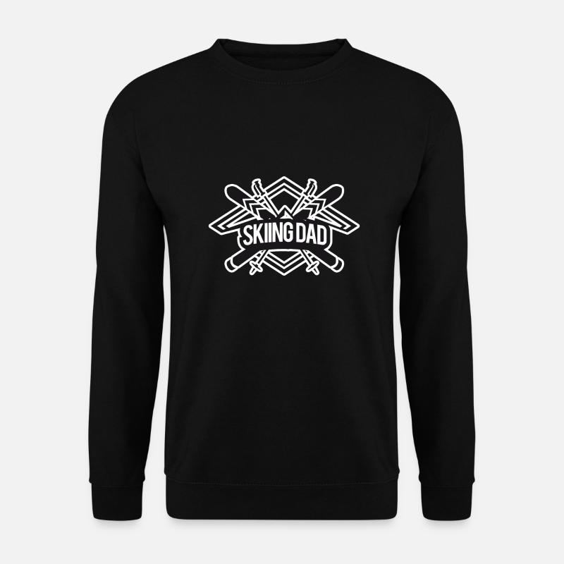 Skiing Dad - Papa Lustig - Unisex Pullover - Schwarz