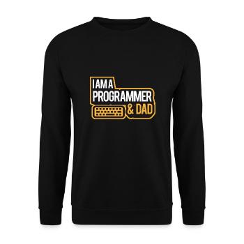 I'm A Programmer And Dad - Unisex Pullover - Schwarz - Vorne - Alina (178cm) & Michal (187cm)