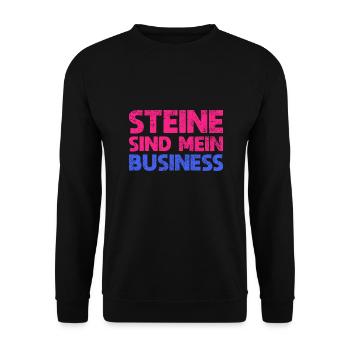 Steine Sind Mein Business - Unisex Pullover - Schwarz - Vorne - Alina (178cm) & Michal (187cm)