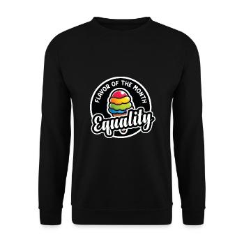 LGBT Gay Pride Month Rainbow Ice Cream LGBTQ - Unisex Sweatshirt - black - Front - Alina (178cm) & Michal (187cm)
