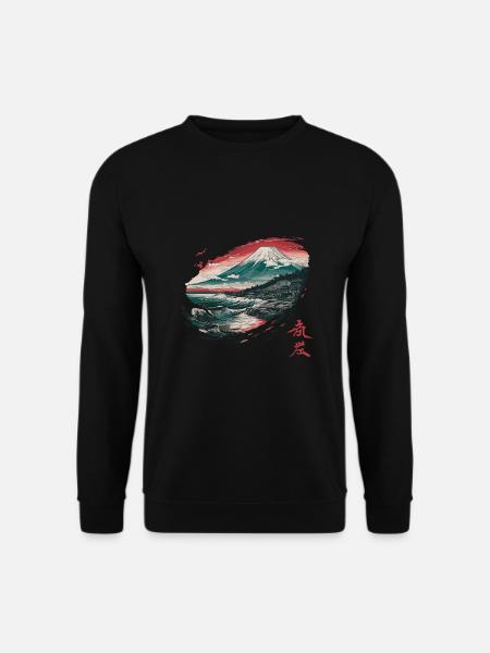 Fujiyama Fuji für einen Japaner oder Japan - Unisex Pullover - Schwarz