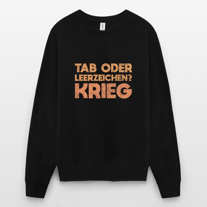 Tab Oder Leerzeichen? Krieg Unisex Pullover