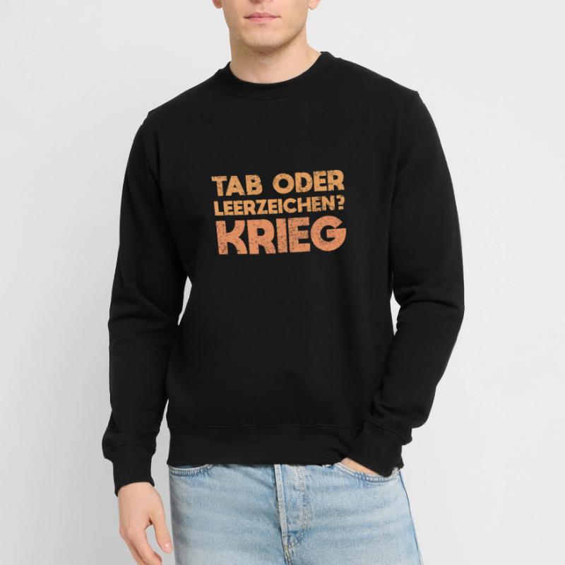 Tab Oder Leerzeichen? Krieg Unisex Pullover