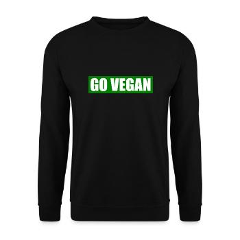 Go vegan - Sweat-shirt Unisexe - noir - Devant - Alina (178cm) & Michal (187cm)