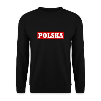 Polska - Unisex Sweatshirt - black - Front - Alina (178cm) & Michal (187cm)