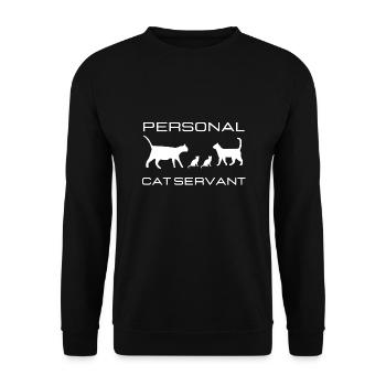 personal cat servant - Sweat-shirt Unisexe - noir - Devant - Alina (178cm) & Michal (187cm)