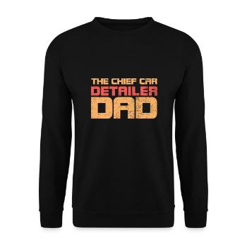 The Chief Car Detailer Dad - Unisex Sweatshirt - black - Front - Alina (178cm) & Michal (187cm)