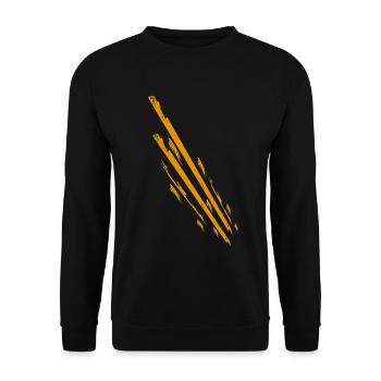 Lines for sporty clothing and outfit - Unisex Sweatshirt - black - Front - Alina (178cm) & Michal (187cm)