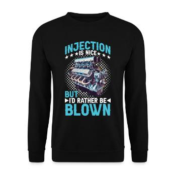 Injection Is Nice But I'd Rather Be Blown 15 - Unisex Sweatshirt - black - Front - Alina (178cm) & Michal (187cm)