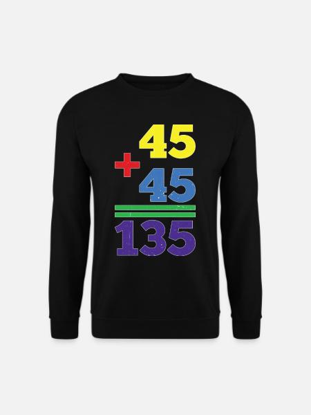 45 + 45 = 135 29 - Unisex Sweatshirt - black