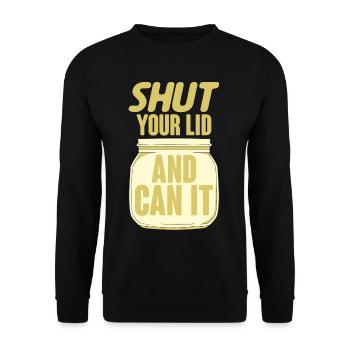 Fermez votre couvercle et pouvez-vous le faire 4 - Sweat-shirt Unisexe - noir - Devant - Alina (178cm) & Michal (187cm)