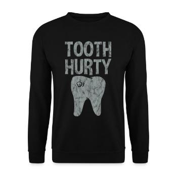 Tooth Hurty 3 - Unisex Sweatshirt - black - Front - Alina (178cm) & Michal (187cm)