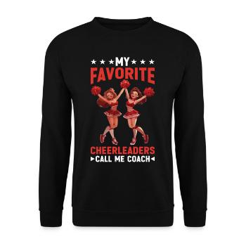 My Favorite Cheerleaders Call Me Coach 2 - Unisex Pullover - Schwarz - Vorne - Alina (178cm) & Michal (187cm)