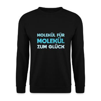 Molekül Für Molekül Zum Glück - Unisex Pullover - Schwarz - Vorne - Alina (178cm) & Michal (187cm)