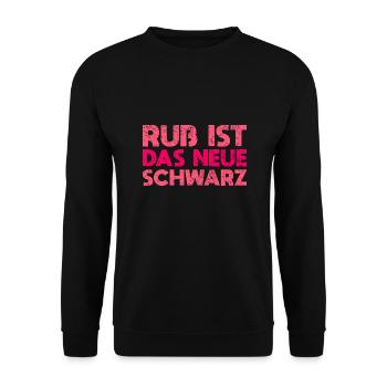 Ruß Ist Das Neue Schwarz - Unisex Pullover - Schwarz - Vorne - Alina (178cm) & Michal (187cm)