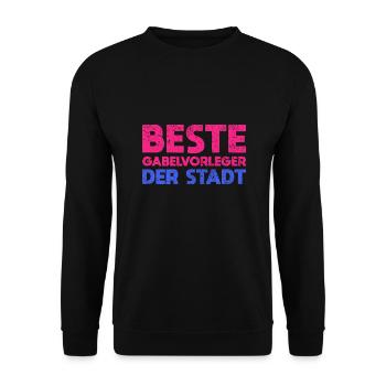 Beste Gabelvorleger Der Stadt - Unisex Pullover - Schwarz - Vorne - Alina (178cm) & Michal (187cm)