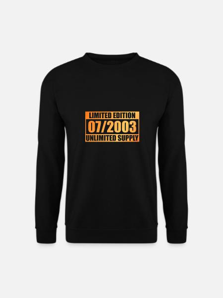 22. Geburtstag Limited Edition - ꝏ Supply 07/2003 - Unisex Pullover - Schwarz