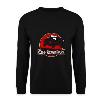 Offroad Park Geländewagen Allrad Geschenkidee - Unisex Pullover - Schwarz - Vorne - Alina (178cm) & Michal (187cm)